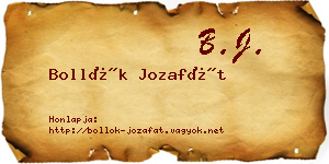 Bollók Jozafát névjegykártya
